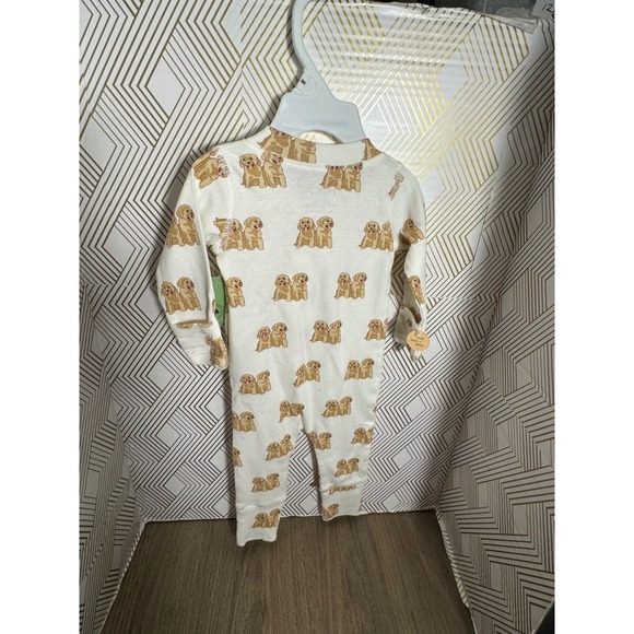 Monica + Andy Organic Cotton sleeper NEW Dog Puppy Footie 
Pajamas 0-3 Months - Picture 3 of 7